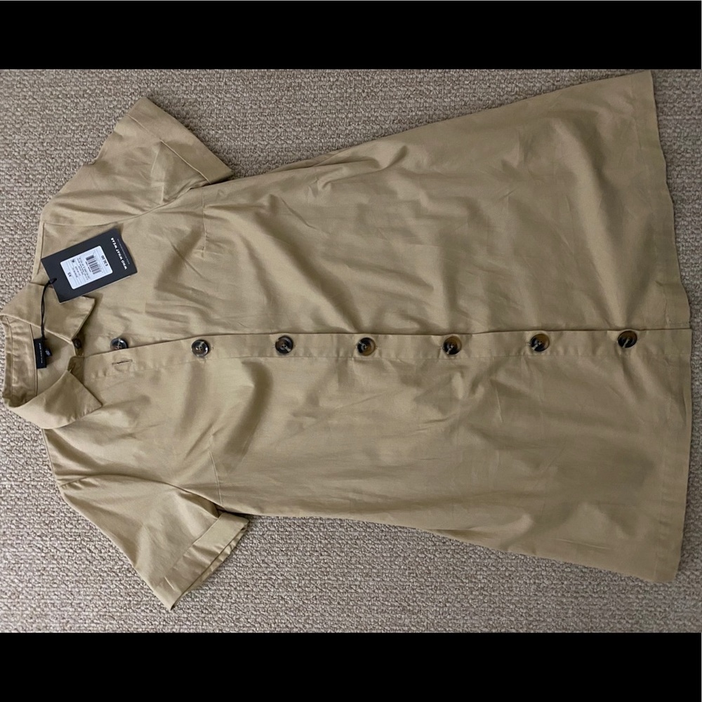 Khaki Button Down Dress